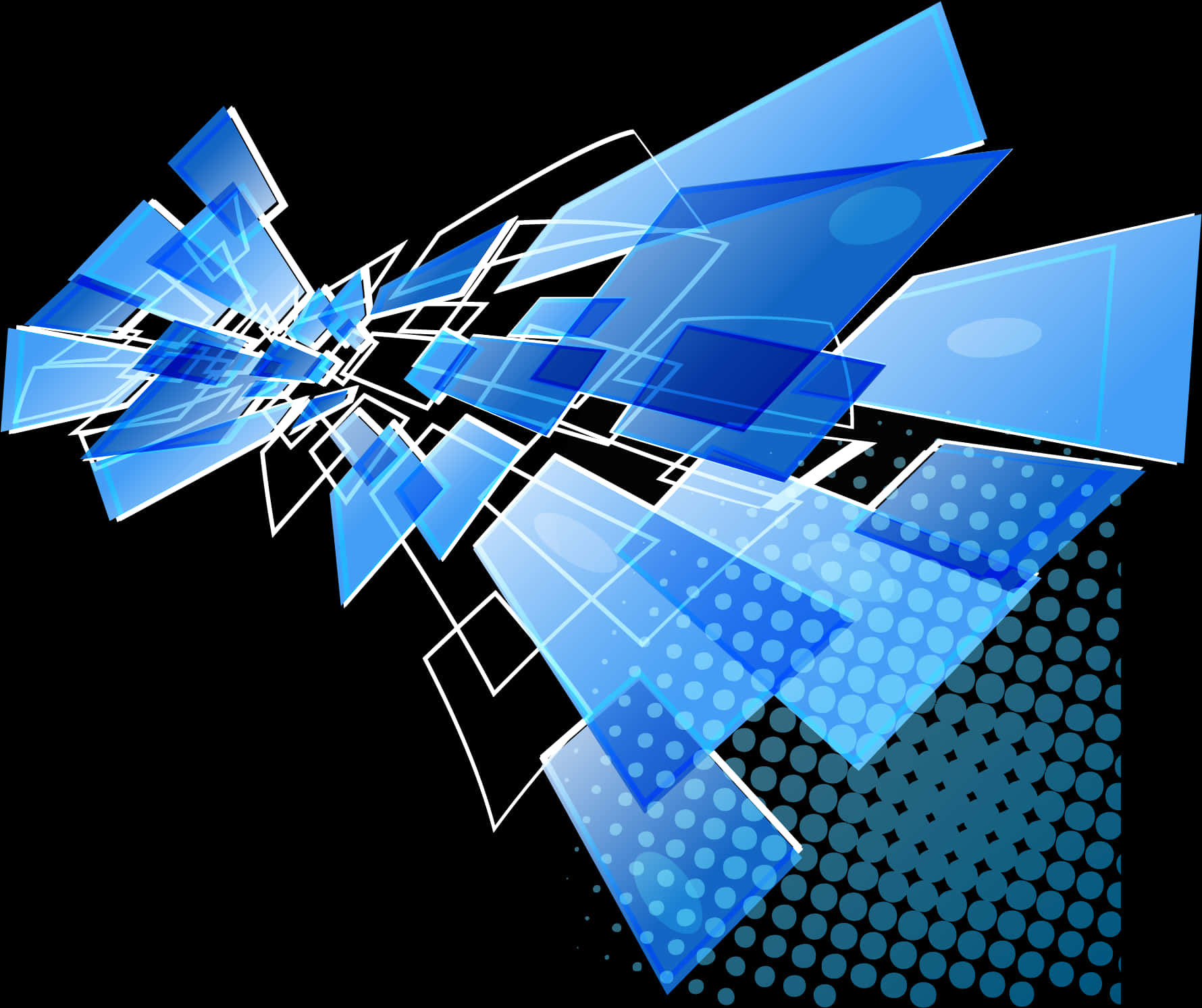 Abstract_ Blue_ Explosion_ Background PNG image