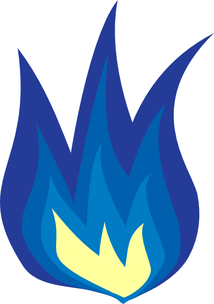 Abstract Blue Flame Graphic PNG image