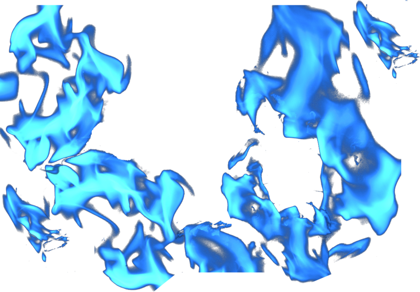 Abstract Blue Flame Texture PNG image
