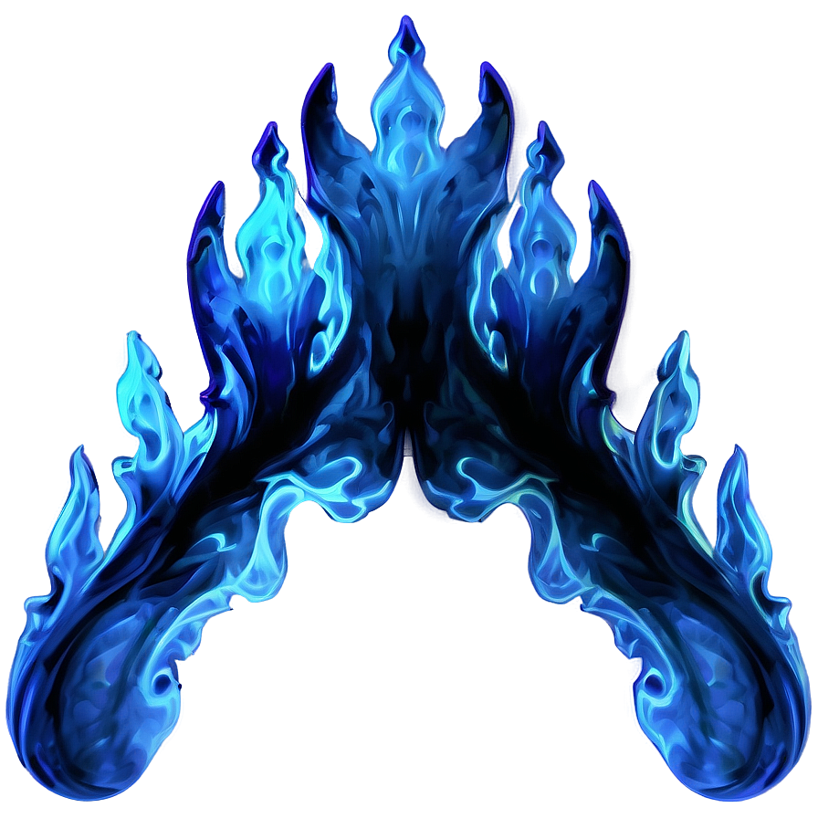 Abstract Blue Flames Png 06122024 PNG image