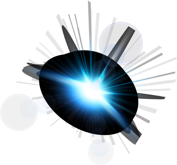 Abstract Blue Flare Design PNG image