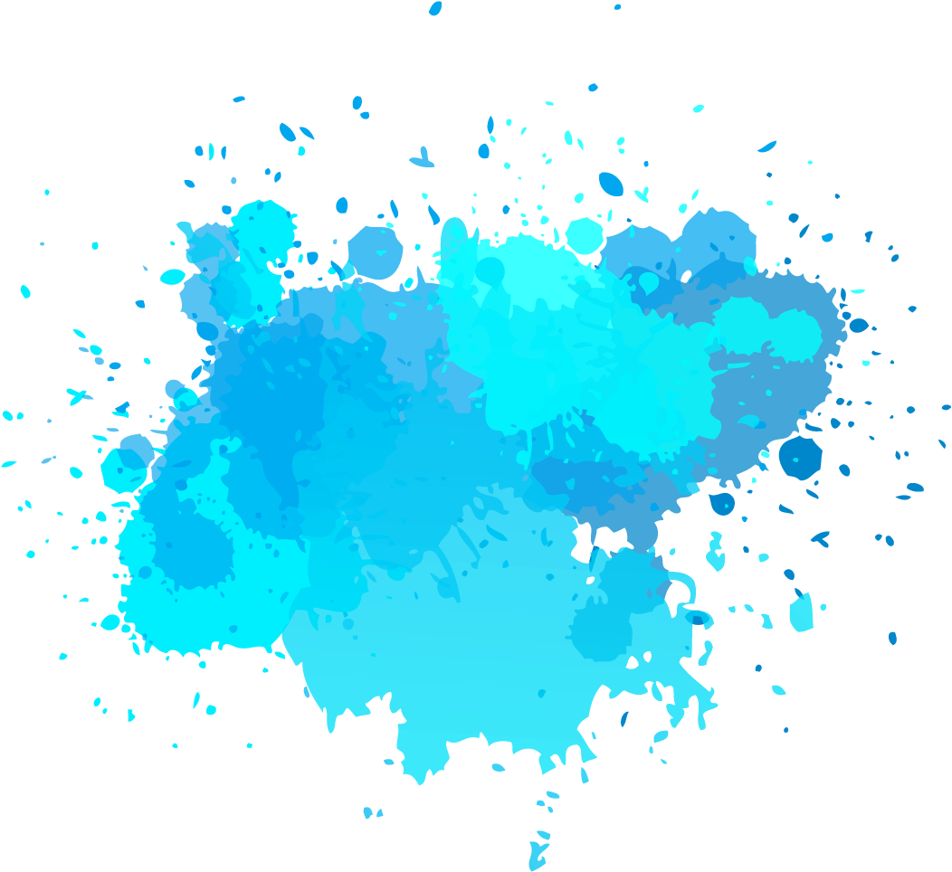 Abstract Blue Ink Splash Background PNG image