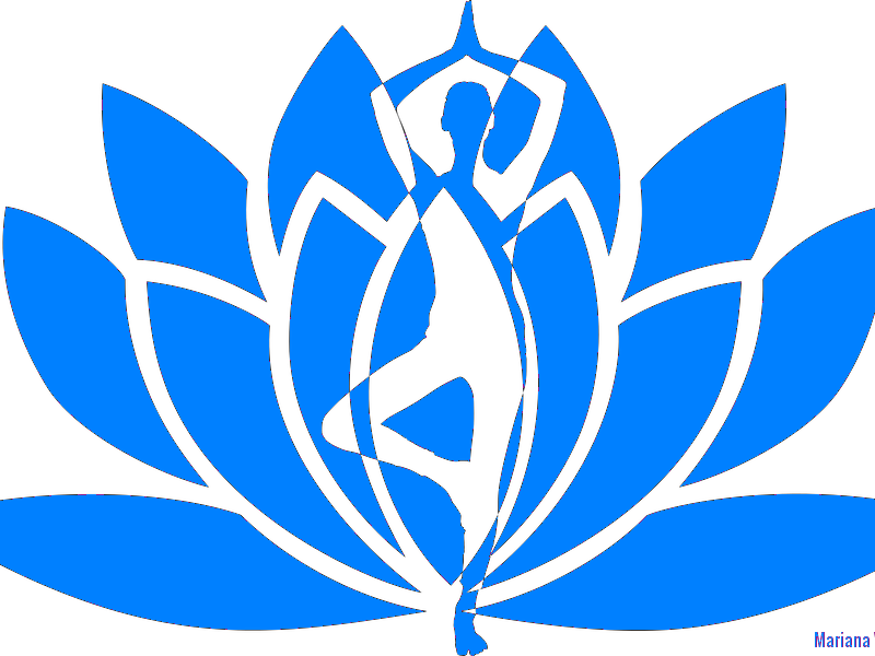 Abstract Blue Lotus Graphic PNG image
