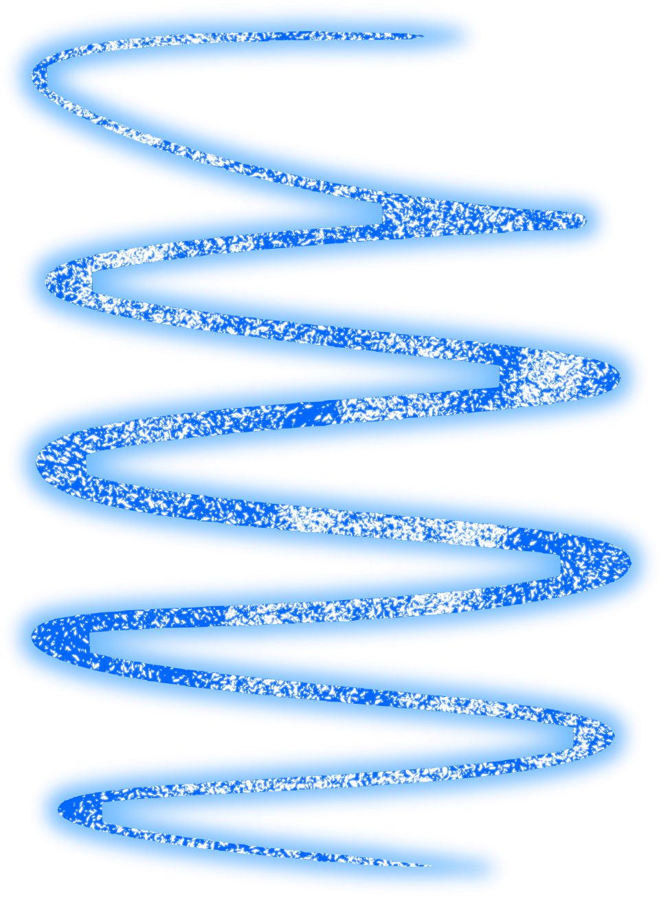 Abstract Blue Neon Swirls PNG image