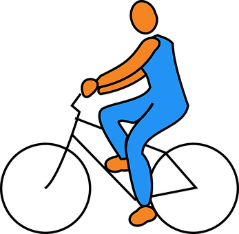 Abstract Blue Orange Figure Dancing PNG image