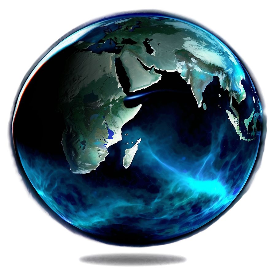 Abstract Blue Planet Design Png 06292024 PNG image