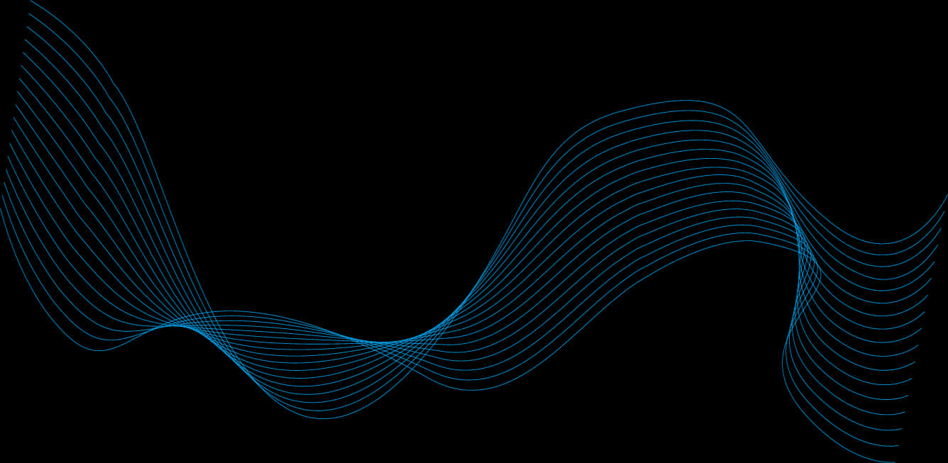 Abstract Blue Sine Wave Pattern PNG image