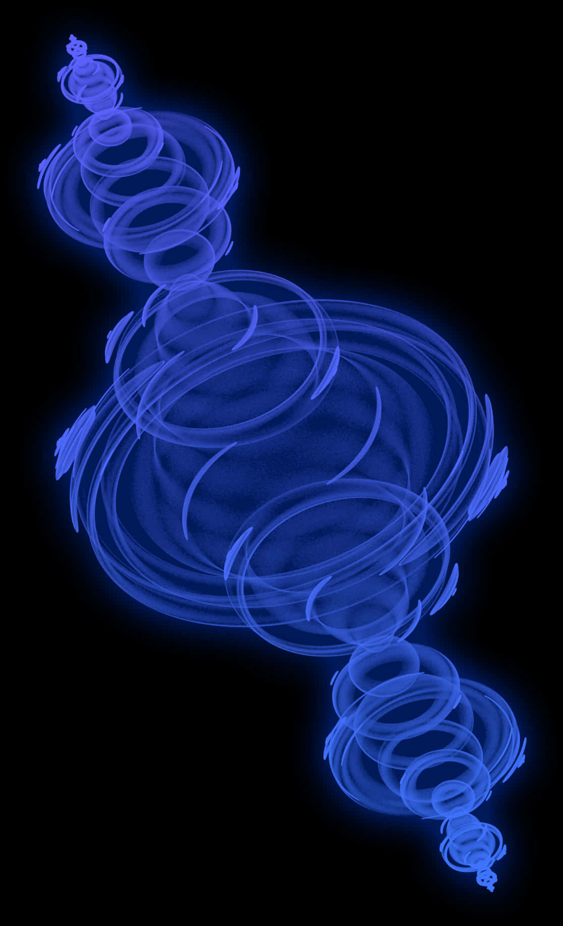 Abstract Blue Smoke Art PNG image