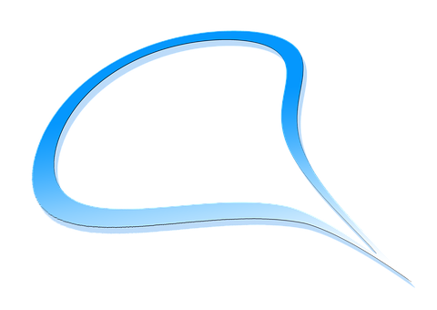 Abstract Blue Speech Bubble Graphic PNG image