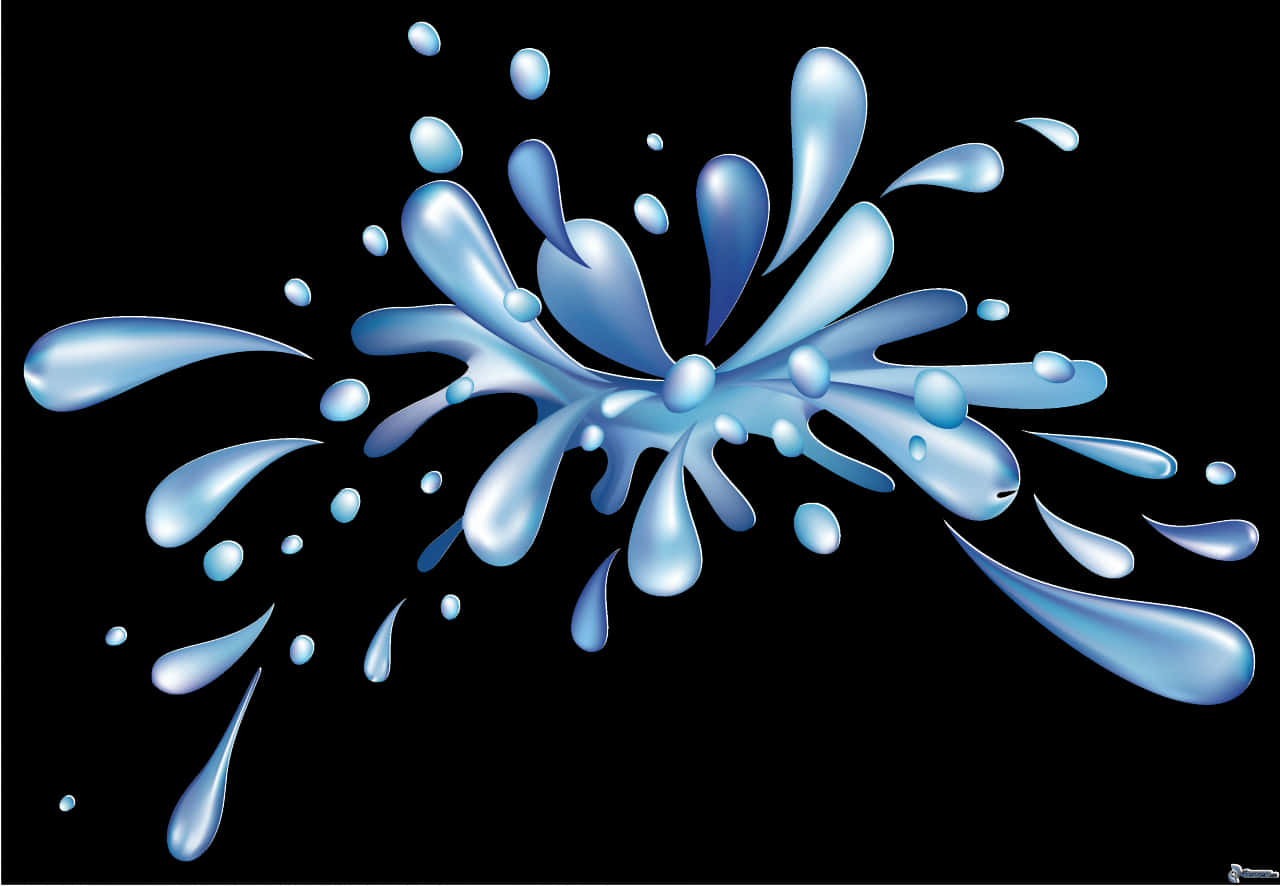 Abstract Blue Splash Art PNG image