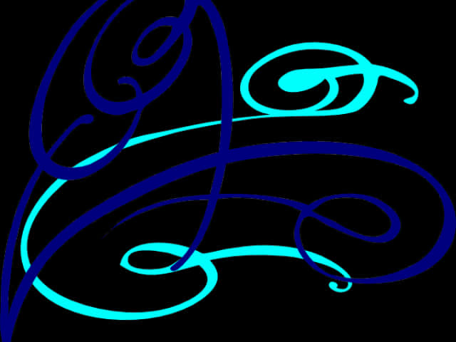 Abstract Blue Swirls PNG image