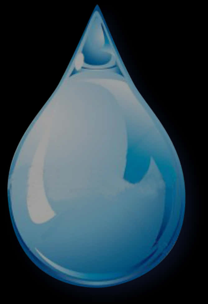 Abstract Blue Tear Drop PNG image