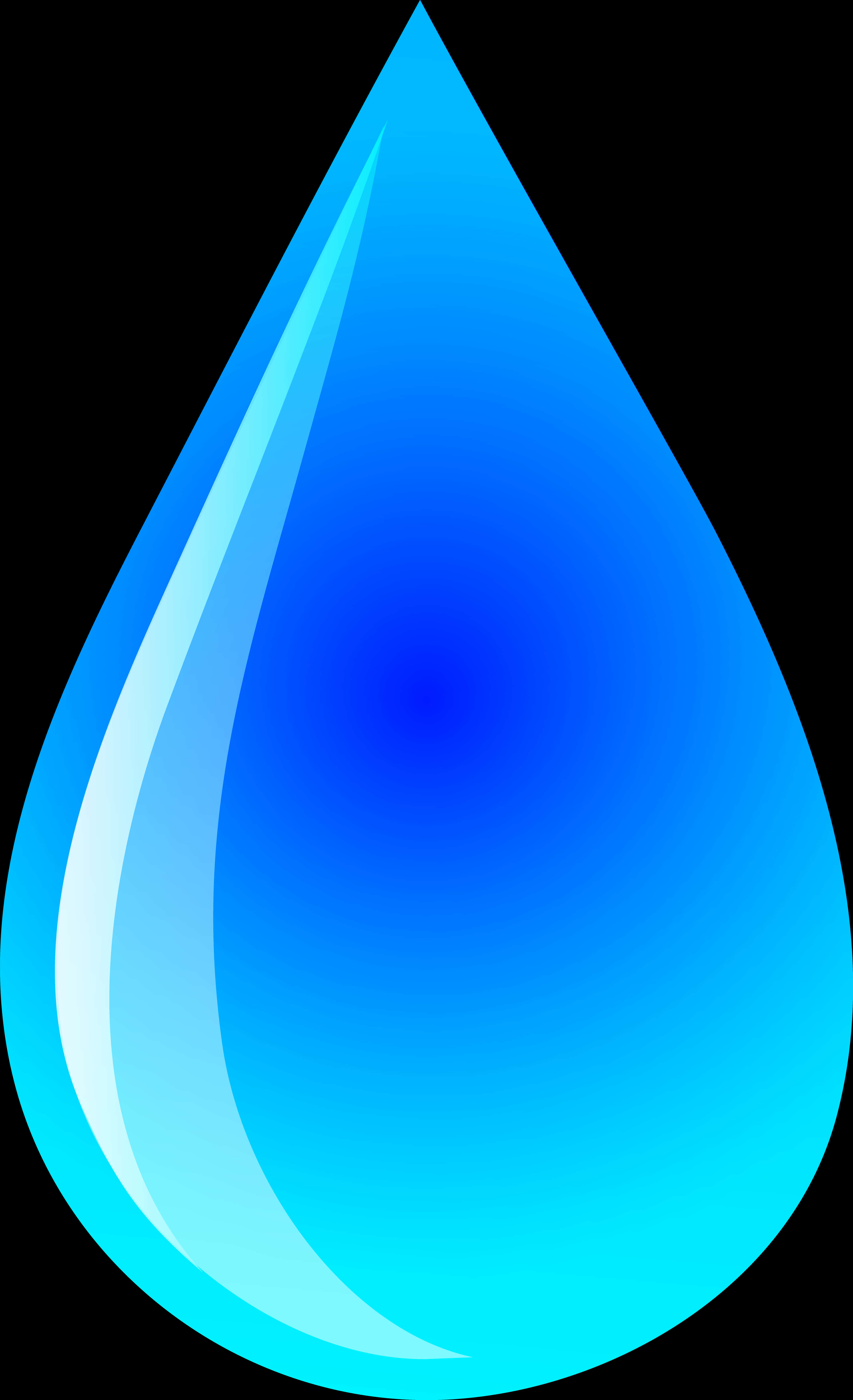 Abstract Blue Water Drop PNG image