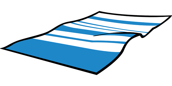 Abstract Blueand White Striped Beach Towel PNG image