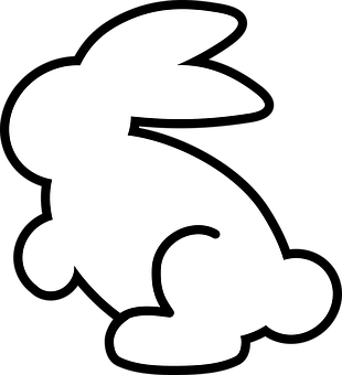 Abstract Bunny Silhouette Graphic PNG image
