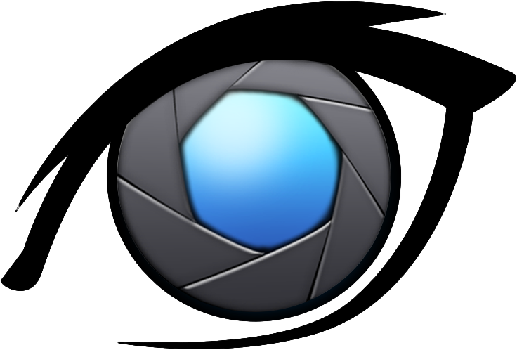Abstract Camera Shutter Eye Logo PNG image