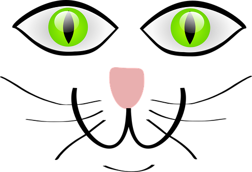 Abstract Cat Face Elements PNG image