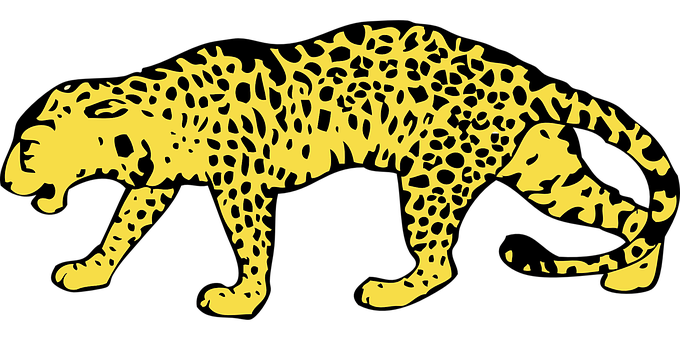 Abstract Cheetah Silhouette Art PNG image