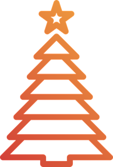 Abstract Christmas Tree Outline PNG image