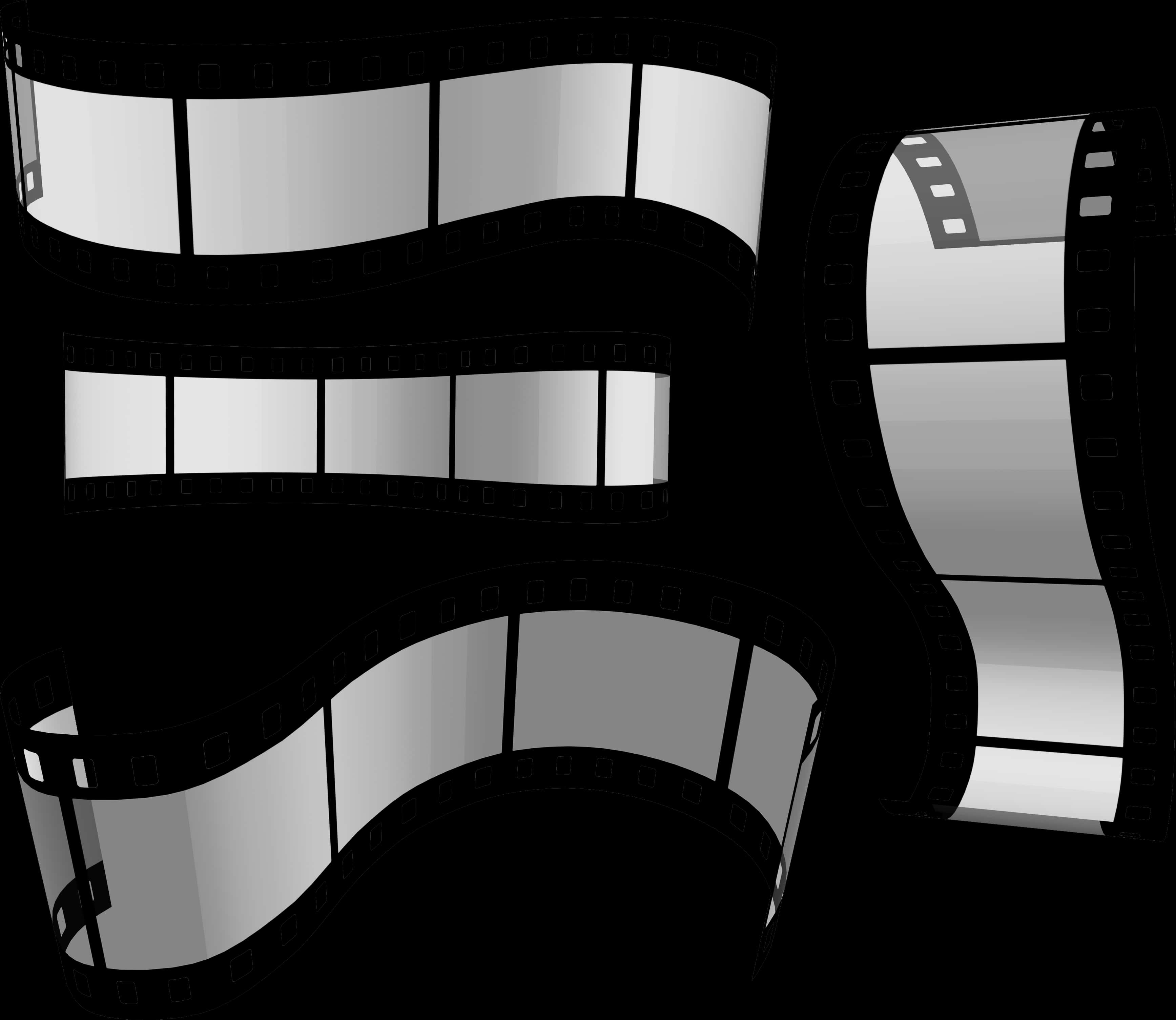 Abstract Cinema Film Strips PNG image