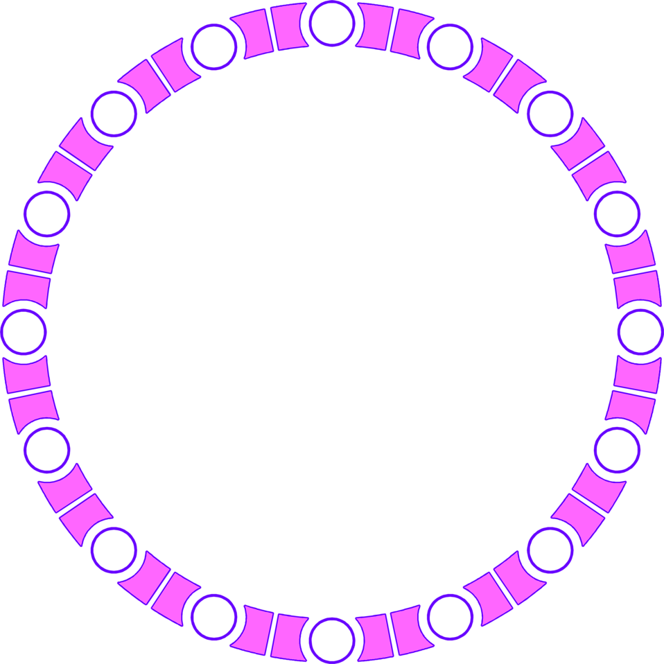 Abstract Circle Border Design PNG image