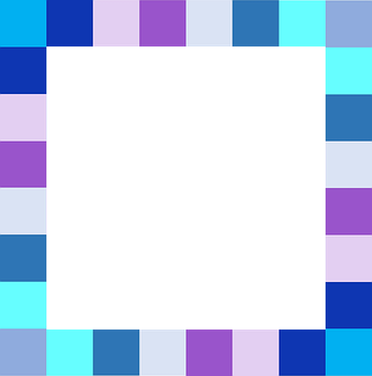 Abstract Color Blocks Frame PNG image