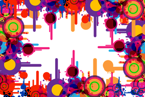 Abstract Colorful Circles Pattern PNG image