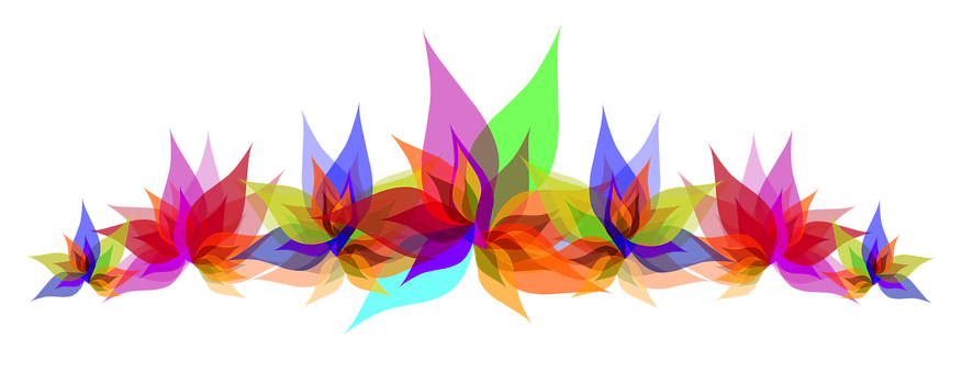 Abstract Colorful Floral Design PNG image