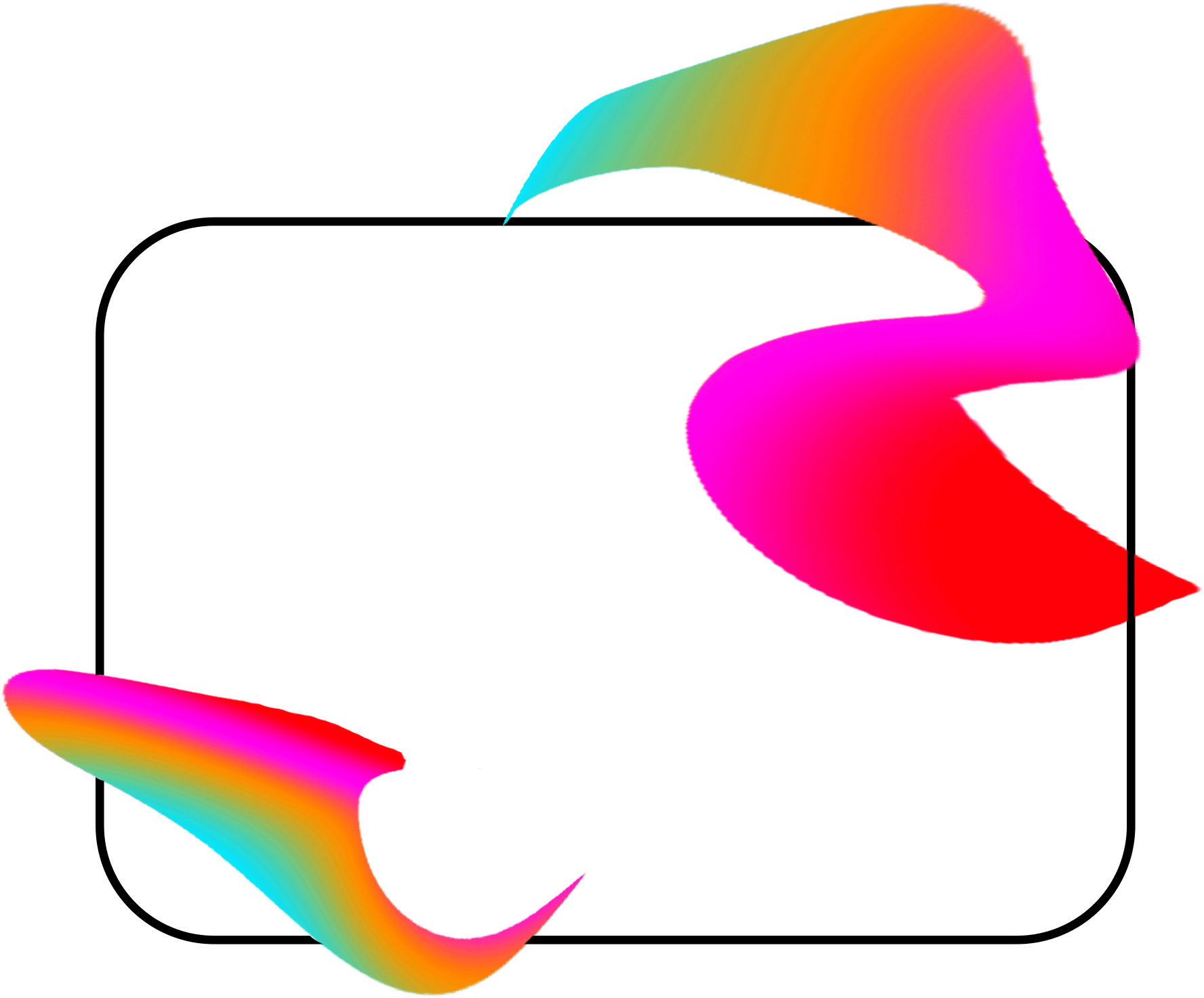 Abstract Colorful Swoosh Frame PNG image
