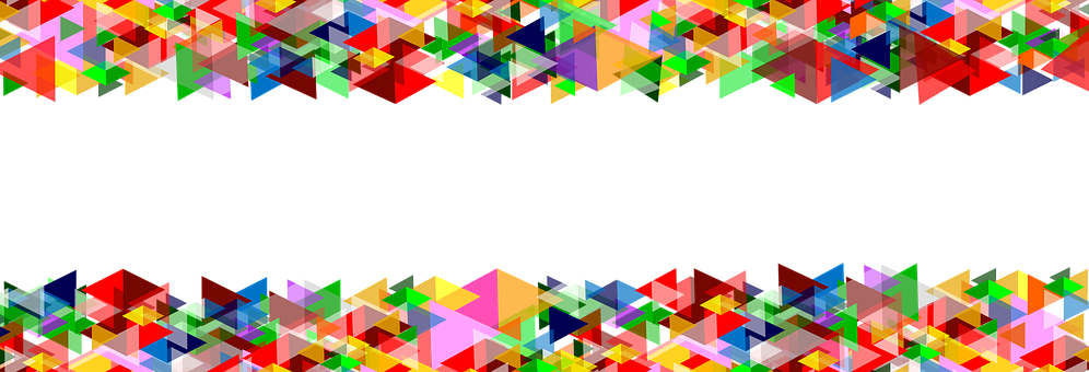 Abstract Colorful Triangle Banner PNG image