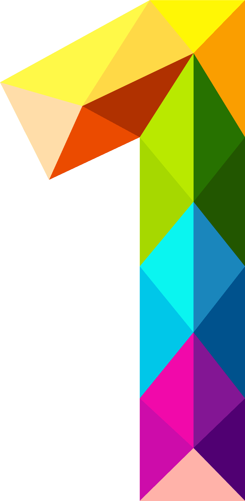 Abstract Colorful Triangles Graphic PNG image