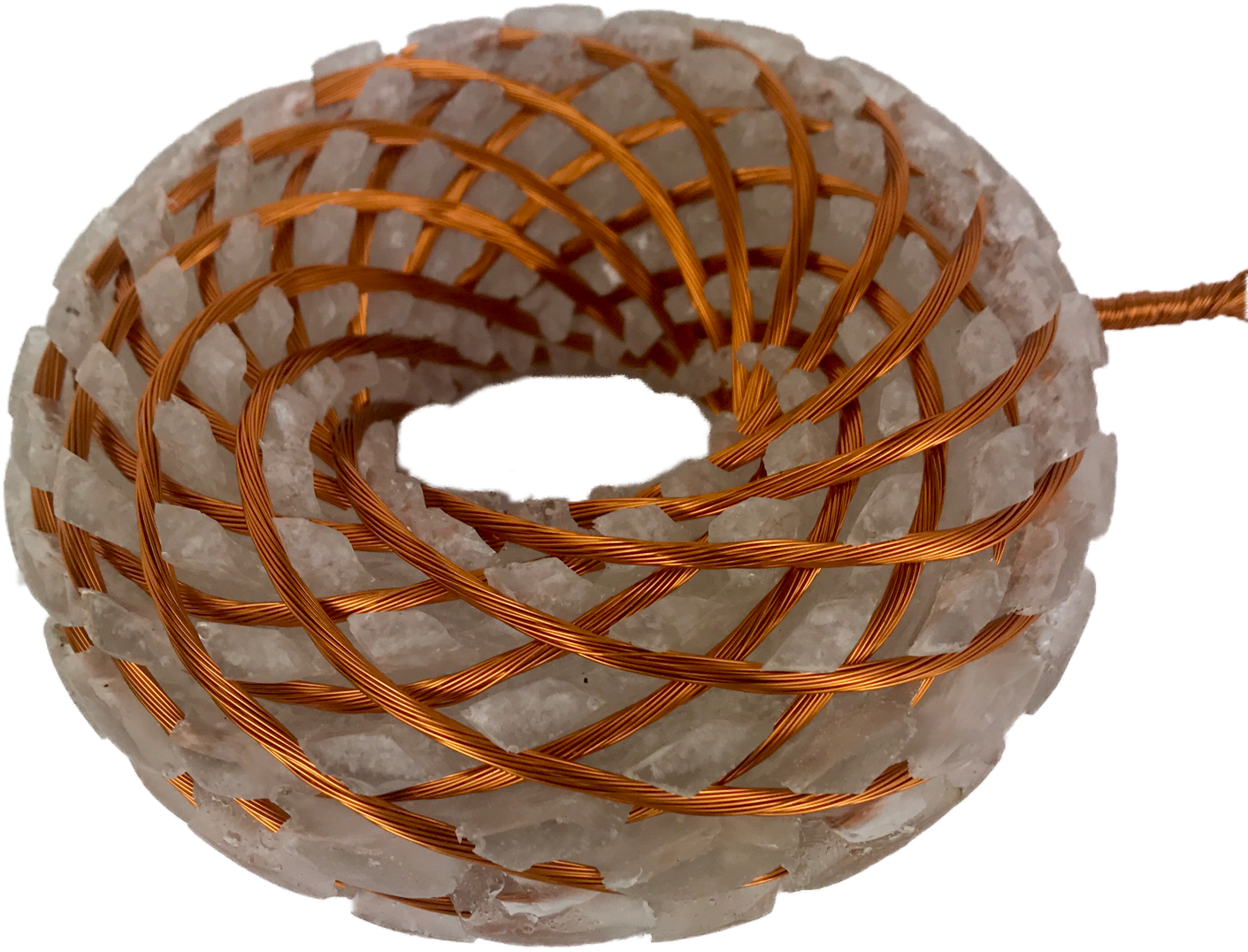 Abstract Copper Wire Doughnut Sculpture.png PNG image