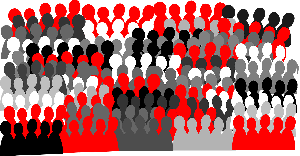 Abstract Crowd Pattern Graphic PNG image