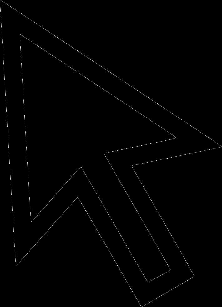 Abstract Cursor Outline Black Background PNG image