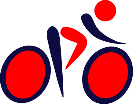 Abstract Cyclist Graphic PNG image