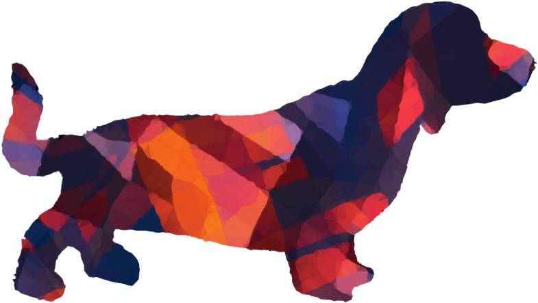 Abstract Dachshund Artwork PNG image