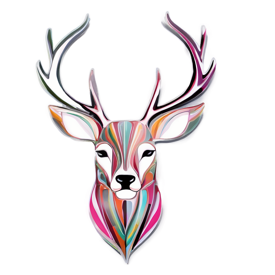 Abstract Deer Art Png 05062024 PNG image