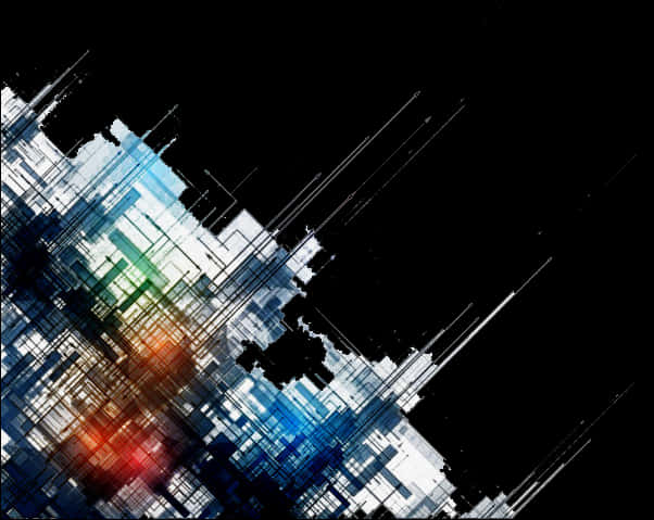 Abstract Digital Glitch Art Background PNG image