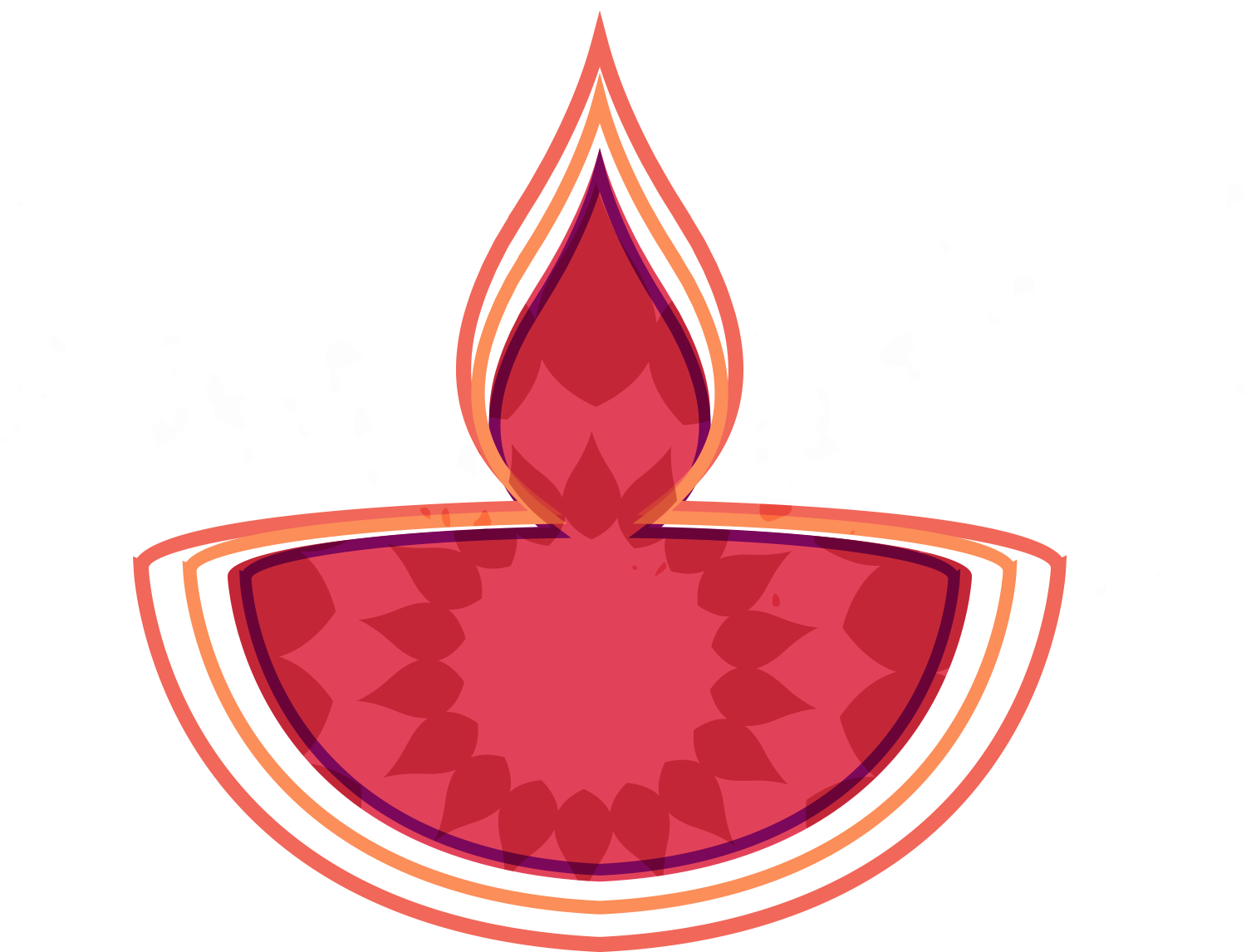 Abstract Diwali Lamp Illustration PNG image