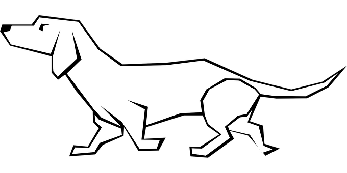 Abstract Dog Silhouette Graphic PNG image