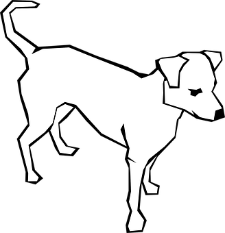 Abstract Dog Silhouette PNG image