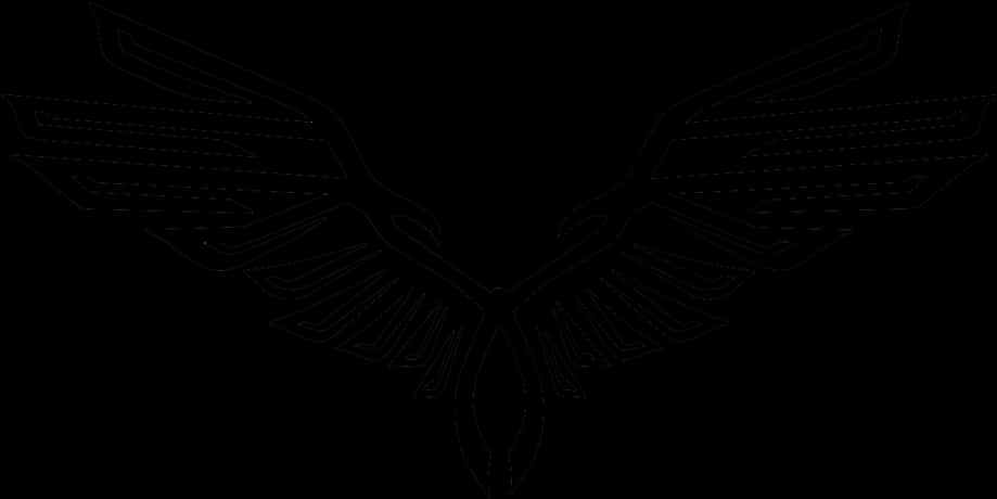 Abstract Eagle Wings Outline PNG image
