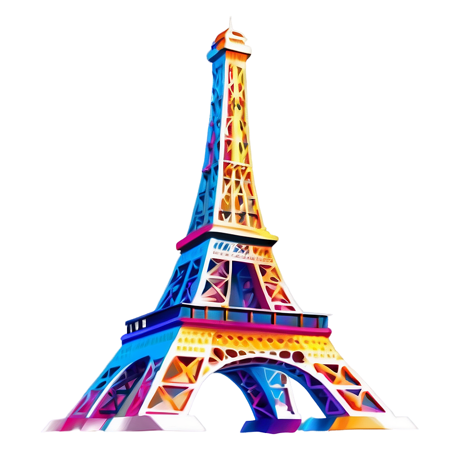 Abstract Eiffel Tower Design Png 05212024 PNG image