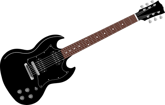 Abstract Electric Guitar Illustration PNG image