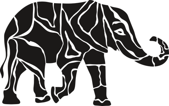 Abstract Elephant Silhouette PNG image