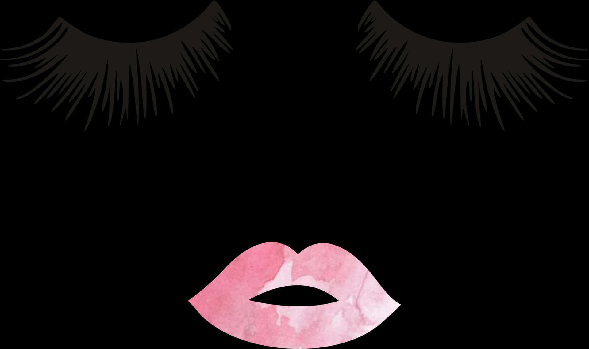 Abstract Eyelashesand Lips PNG image