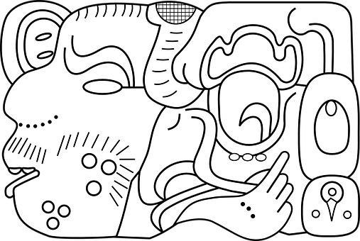 Abstract Face Line Art PNG image