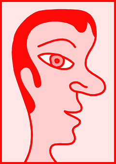 Abstract Face Outline Art PNG image