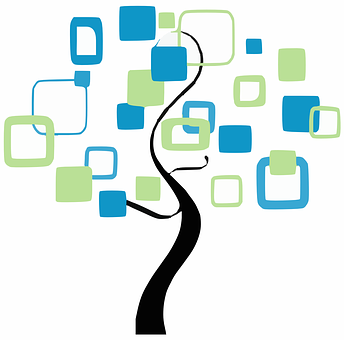 Abstract Family Tree Graphic PNG image