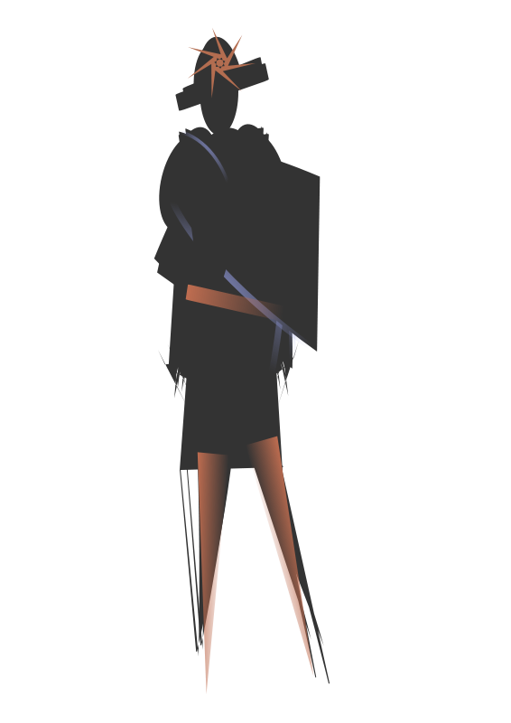 Abstract Fashion Silhouette PNG image